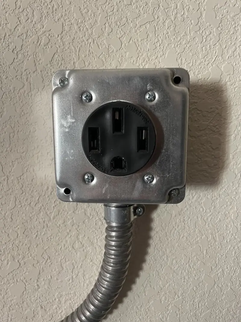NEMA 14-50 outlet installed for Smart Home Electrical in Corinth